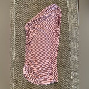 ELAN candy striped ONE SHOULDER size M